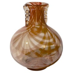 František Koudelka Amber Glass Vase, “Flora” Texture, Expo 58, 1960s