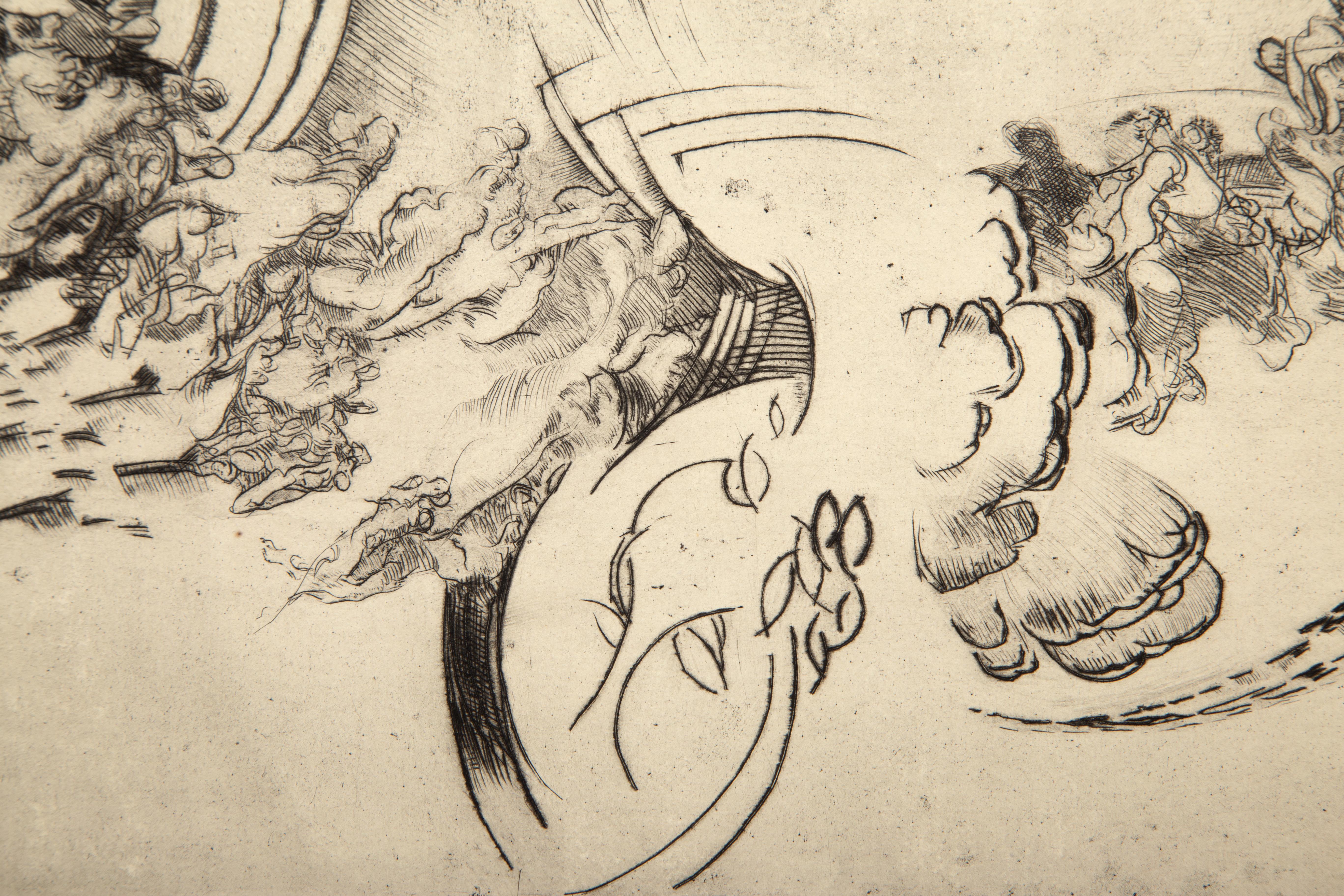 Abstract Composition, Surrealist Etching by Frantisek Kupka For Sale 2