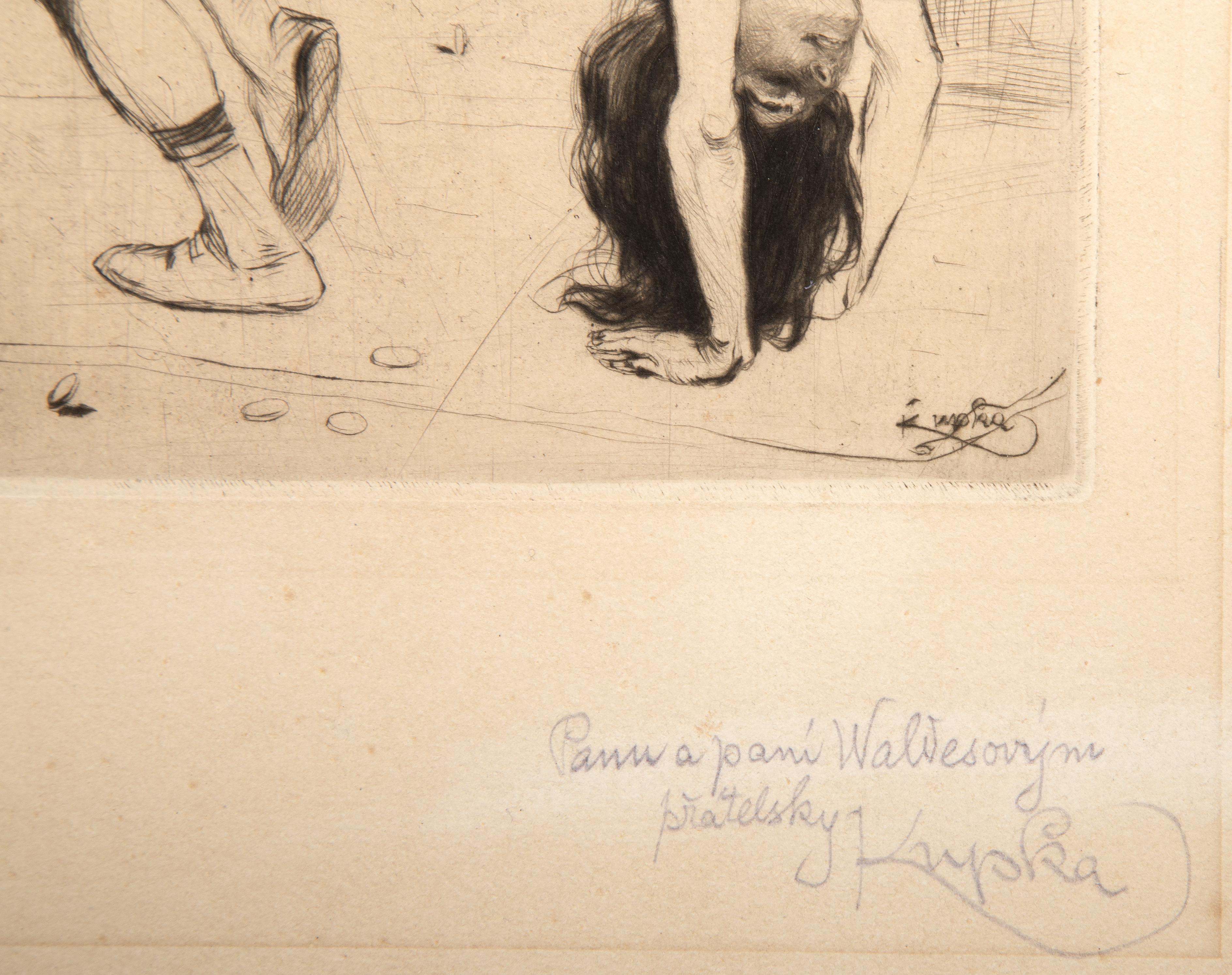 Akrobatka, Signed Surrealist Etching by Frantisek Kupka 3