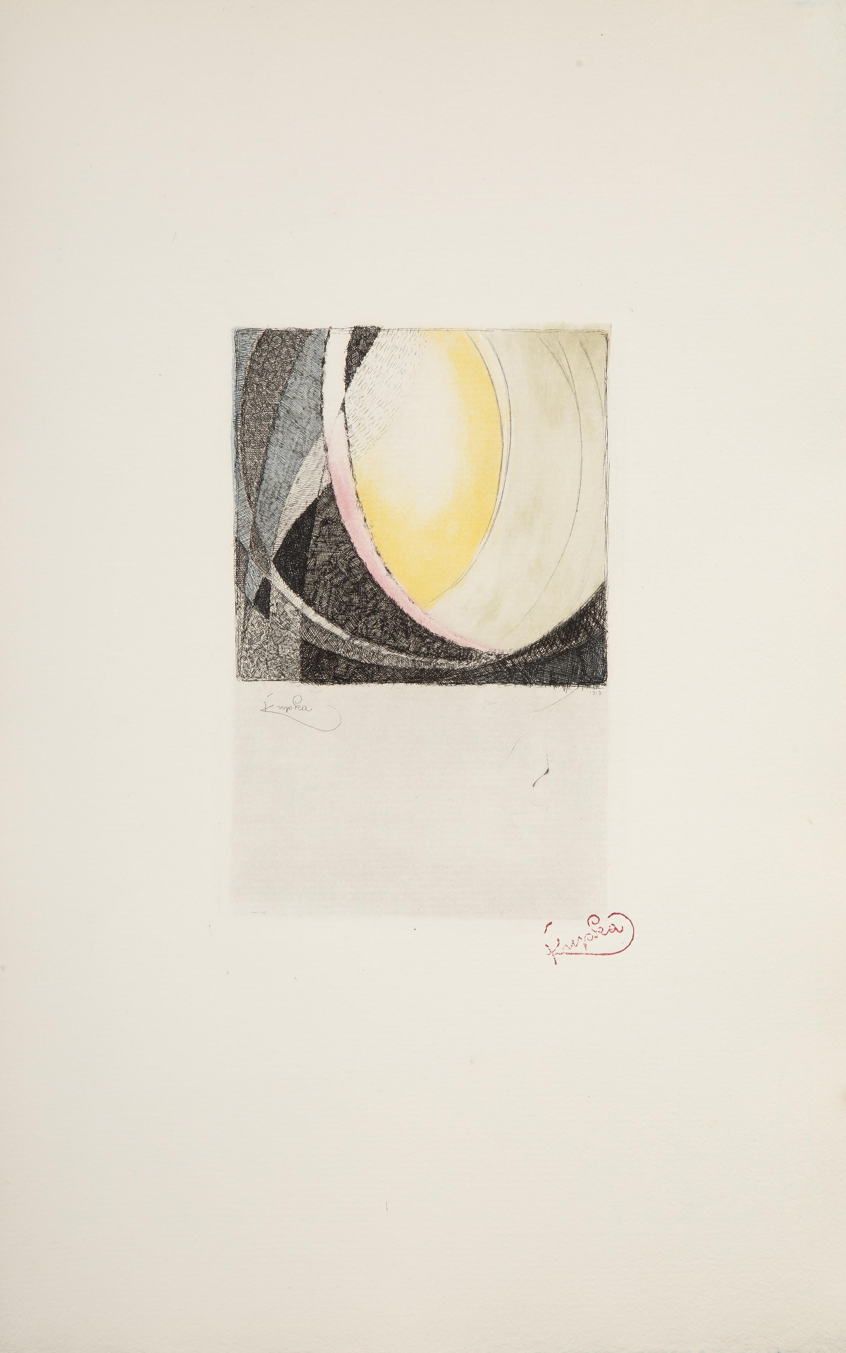 Amorpha (Color), Surrealist Etching by Frantisek Kupka For Sale 1