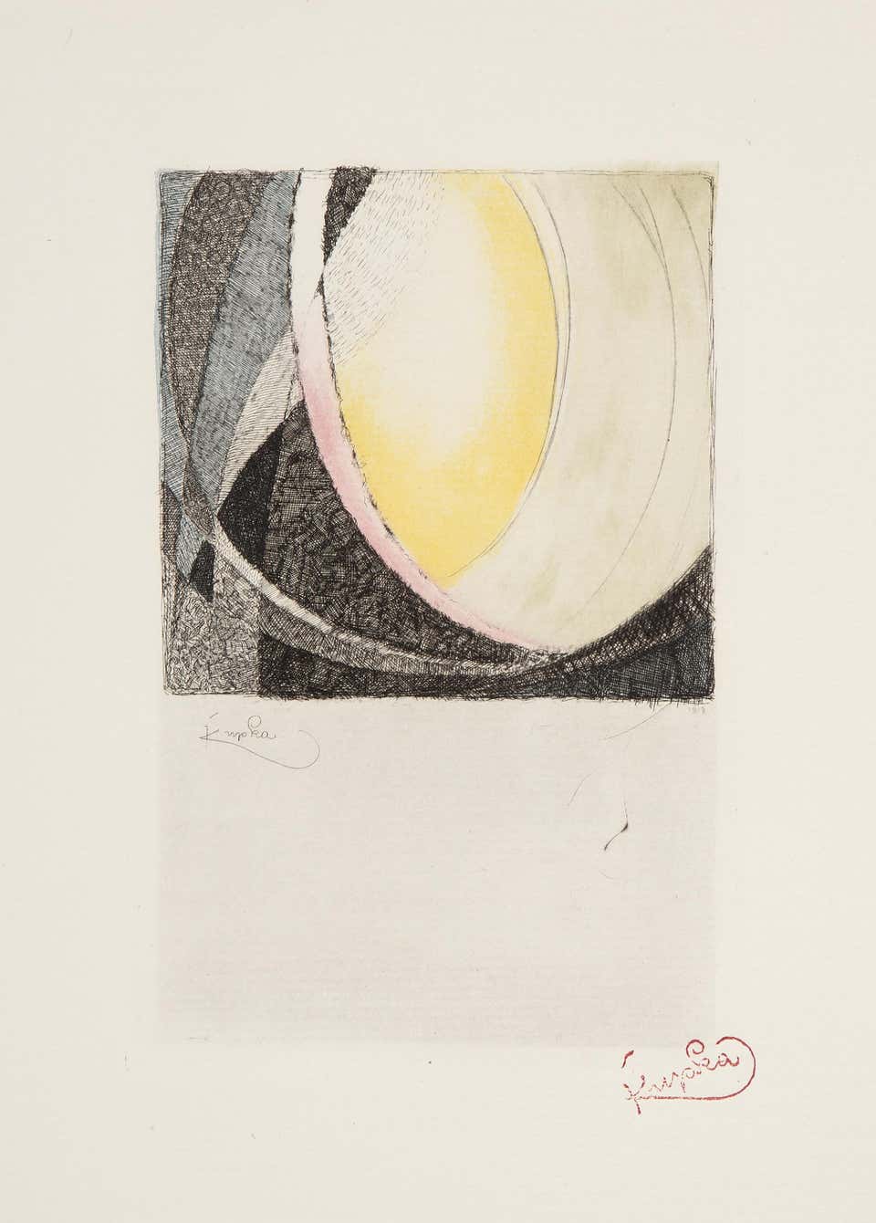 Amorpha (Color), Surrealist Etching by Frantisek Kupka
