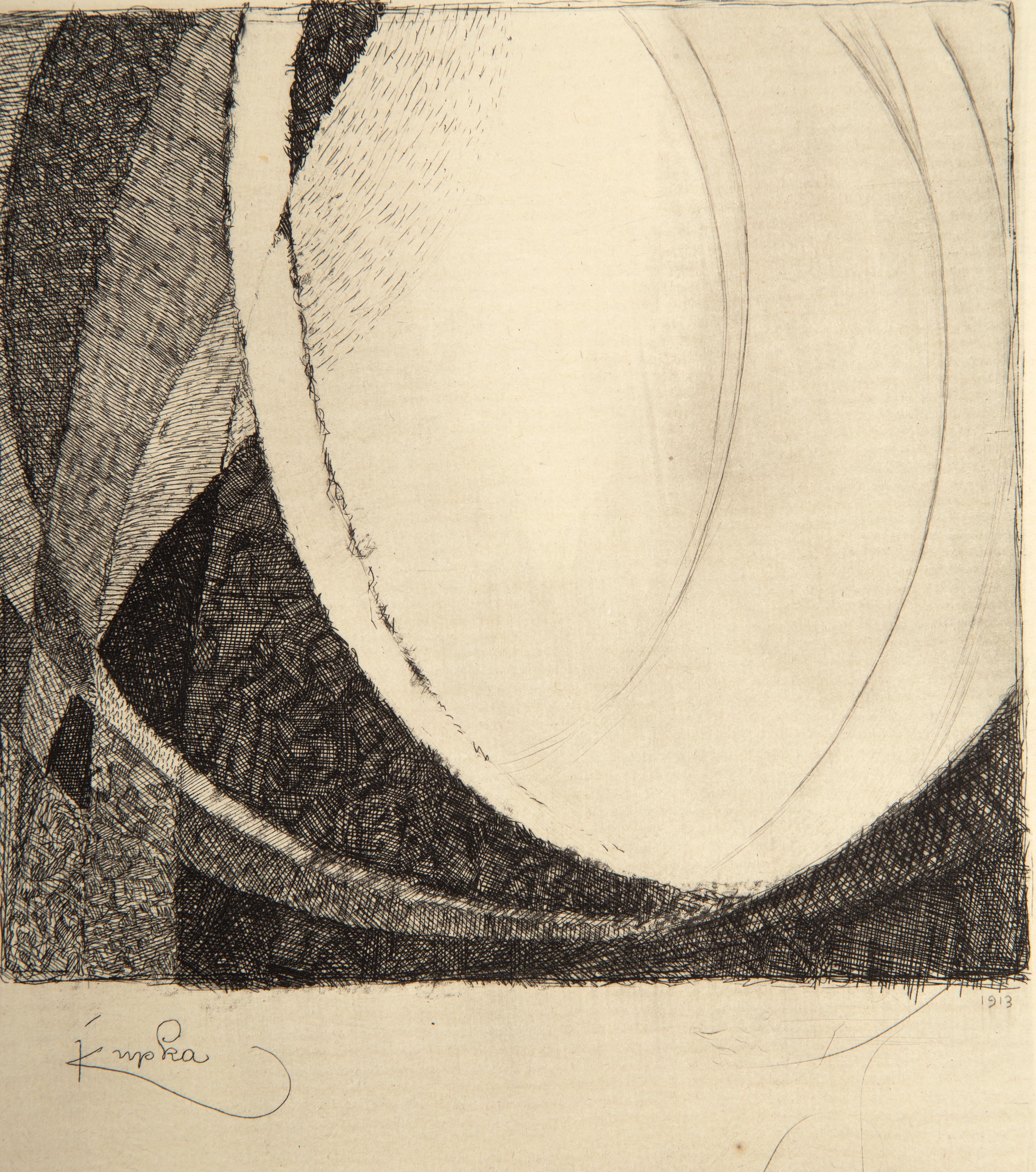 Amorpha, surrealistische Radierung von Frantisek Kupka im Angebot 1