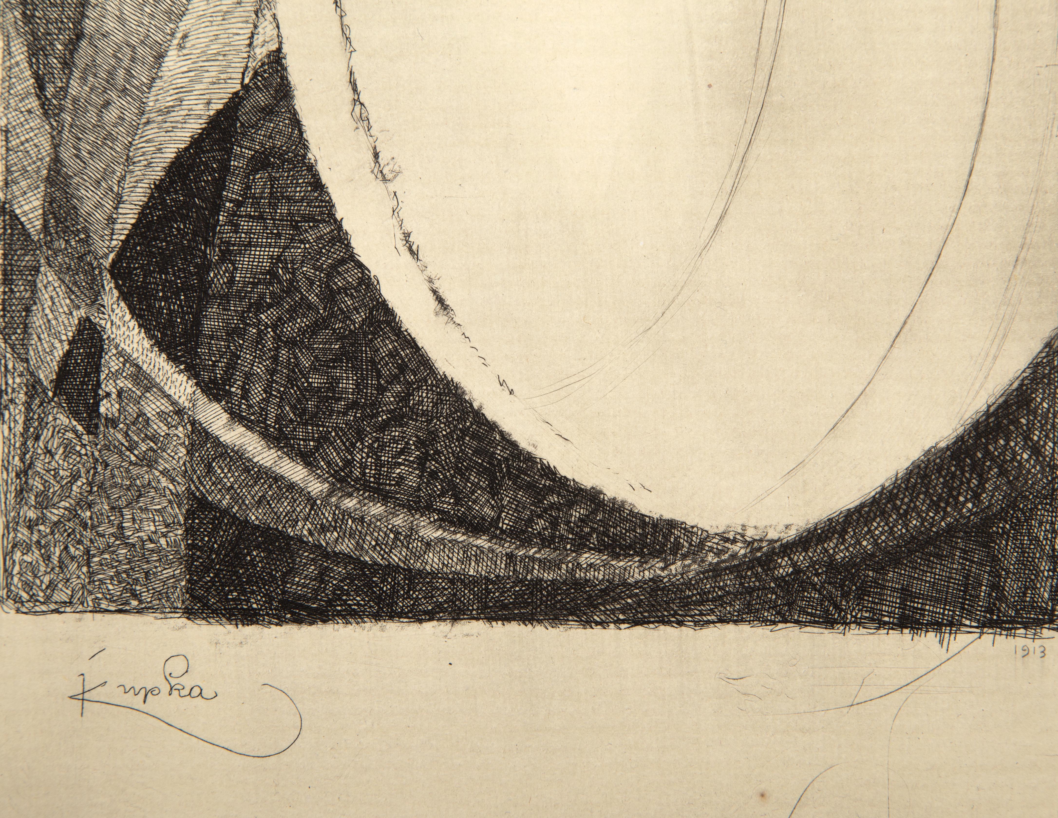 Amorpha, surrealistische Radierung von Frantisek Kupka im Angebot 2
