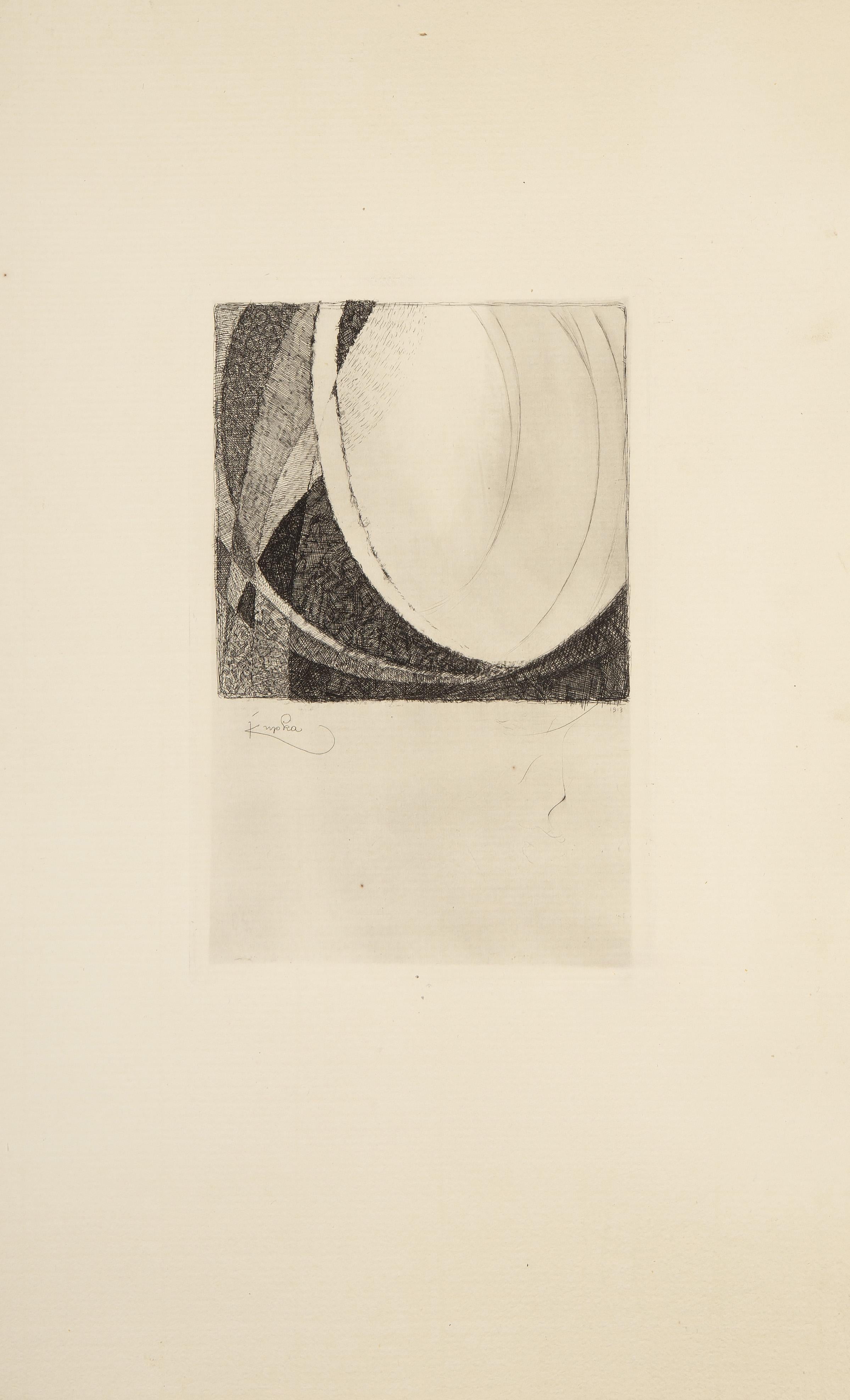 Amorpha, surrealistische Radierung von Frantisek Kupka im Angebot 3