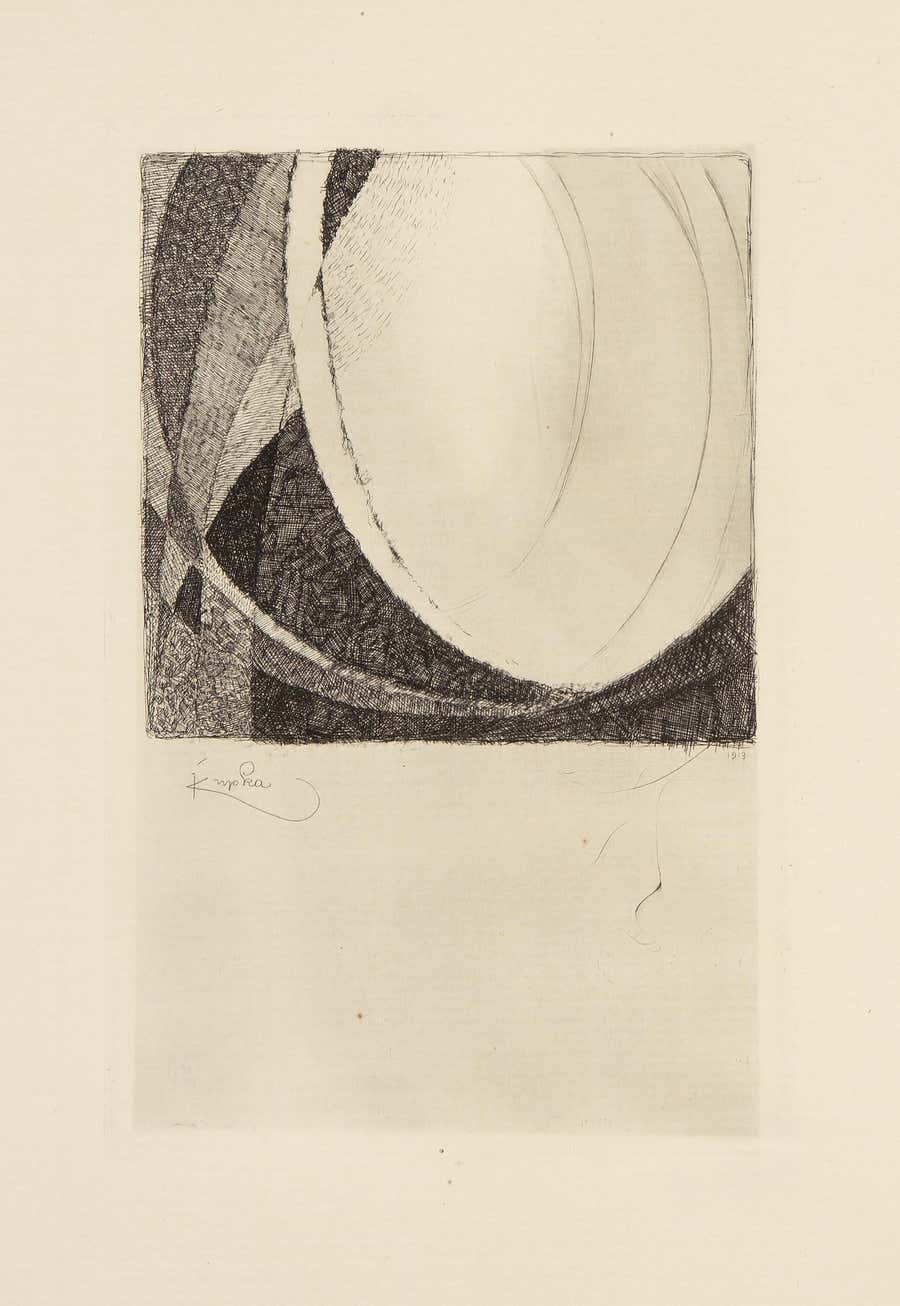 Amorpha, Surrealist Etching by Frantisek Kupka