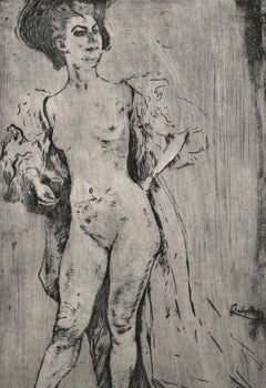 Femme Debout II, Surrealist Etching by Frantisek Kupka