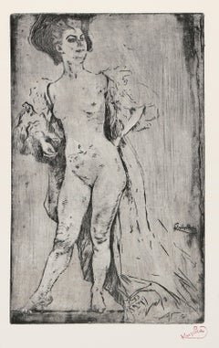 Femme Debout II, aguafuerte surrealista de Frantisek Kupka