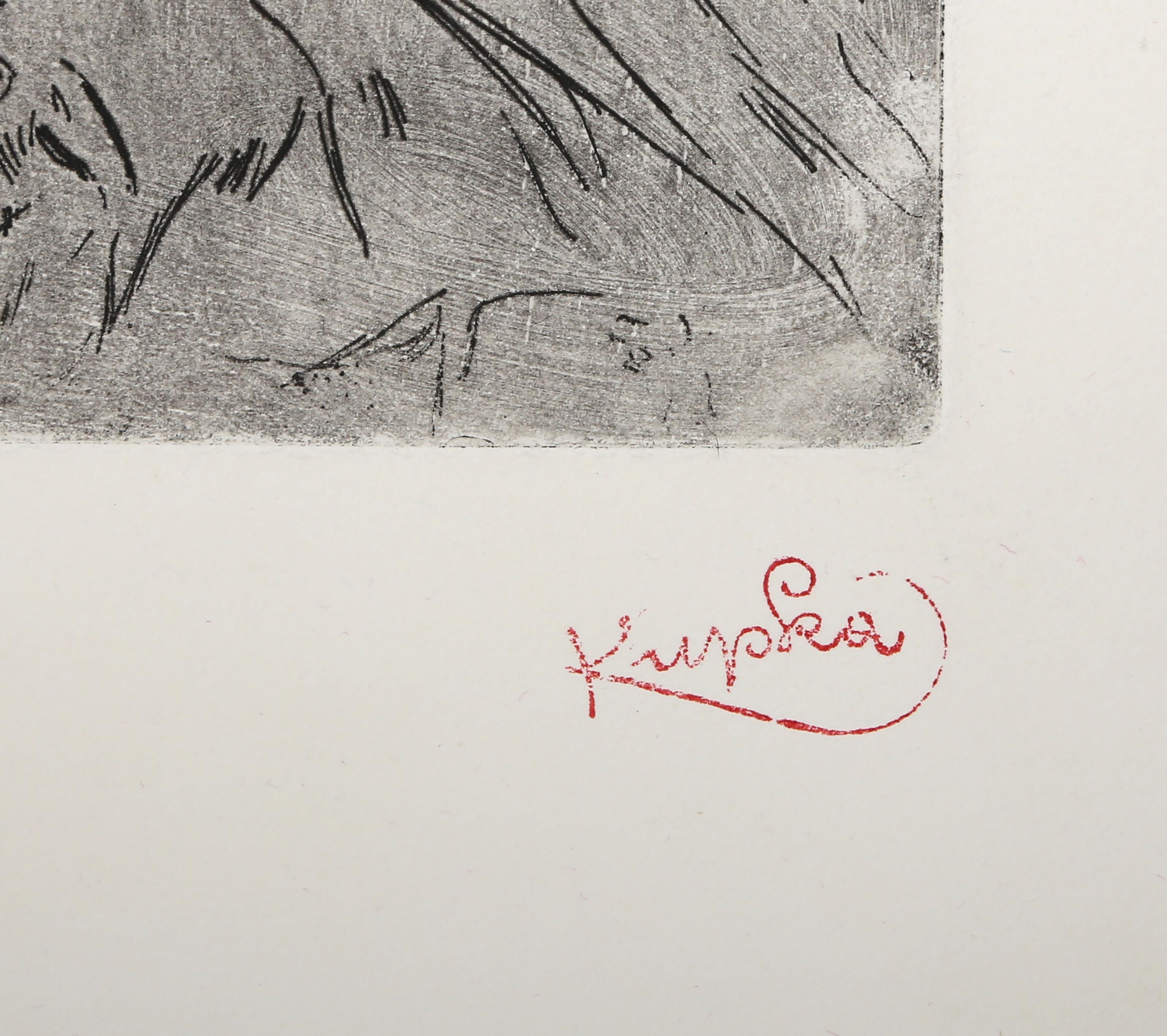Femme Debout, Nude Surrealist Etching by Frantisek Kupka For Sale 2