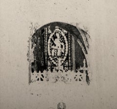 Figure Below Stained Glass, Surrealist Etching by Frantisek Kupka