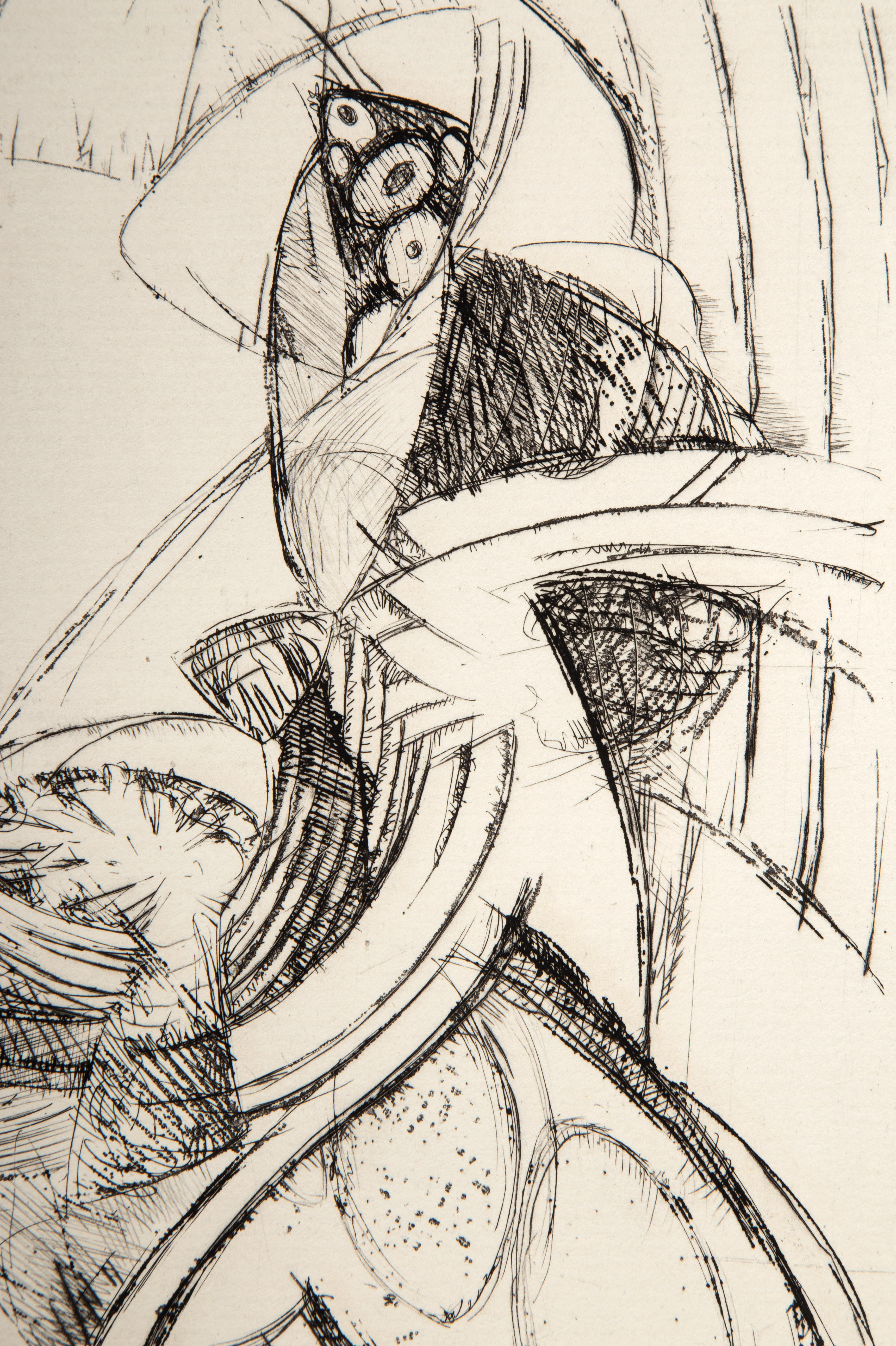 Sons de Cloches, Surrealist Etching by Frantisek Kupka For Sale 1