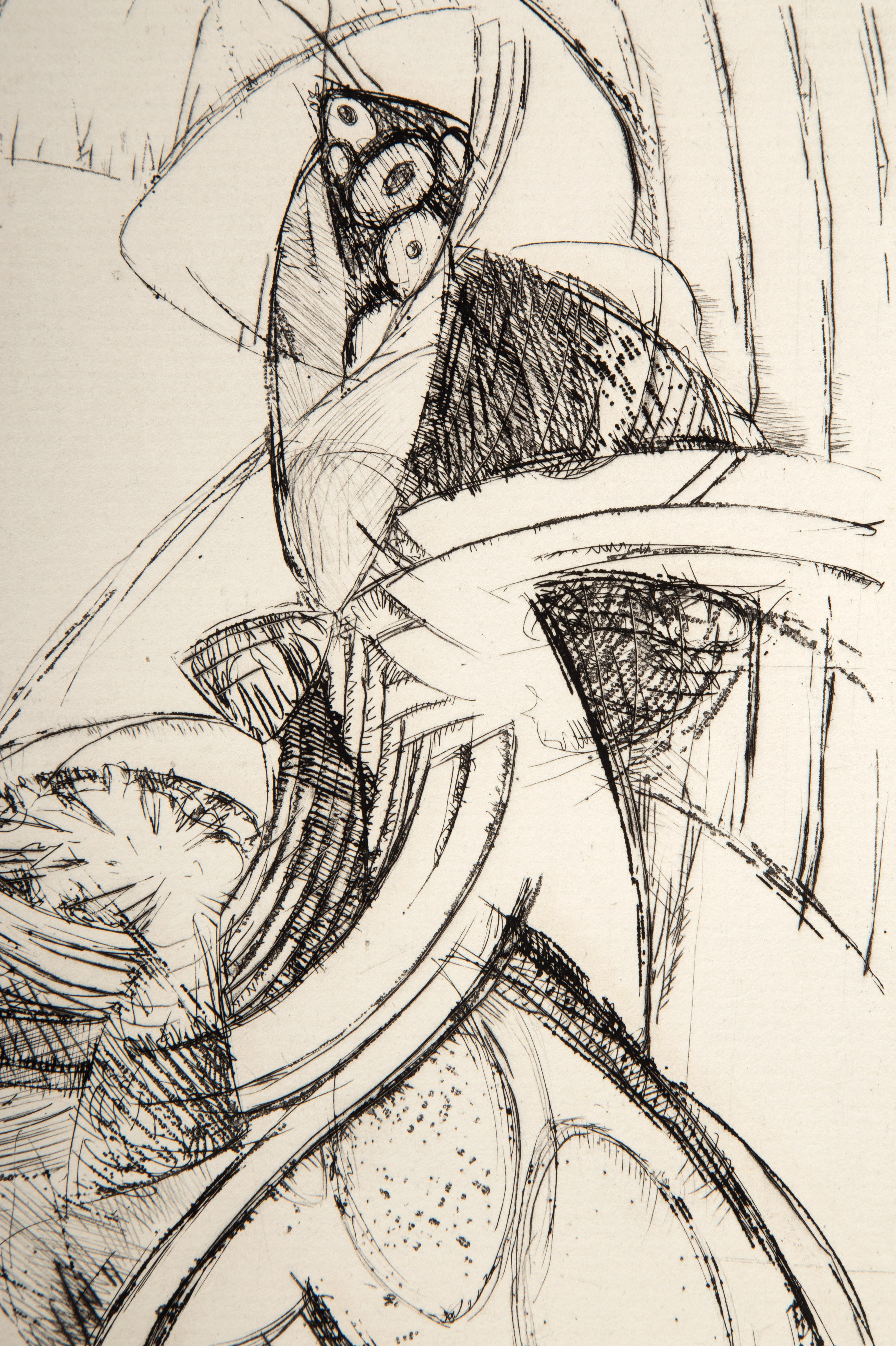 Sons de Cloches, Surrealist Etching by Frantisek Kupka For Sale 2