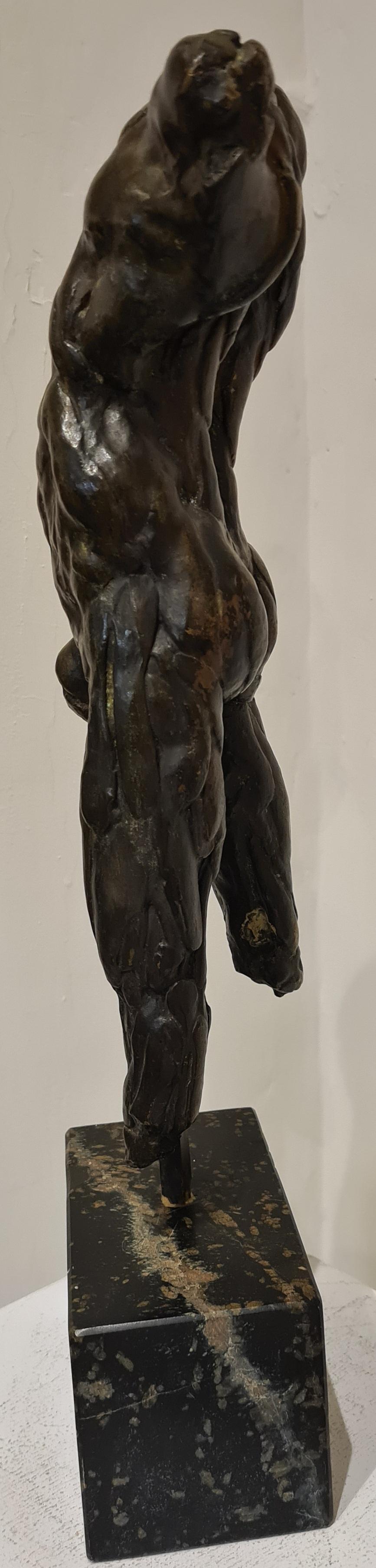 Nudefarbene männliche Acephale-Skulptur aus Bronze aus der Mitte des Jahrhunderts – Sculpture von Frantisek Mertl dit 'Franta'