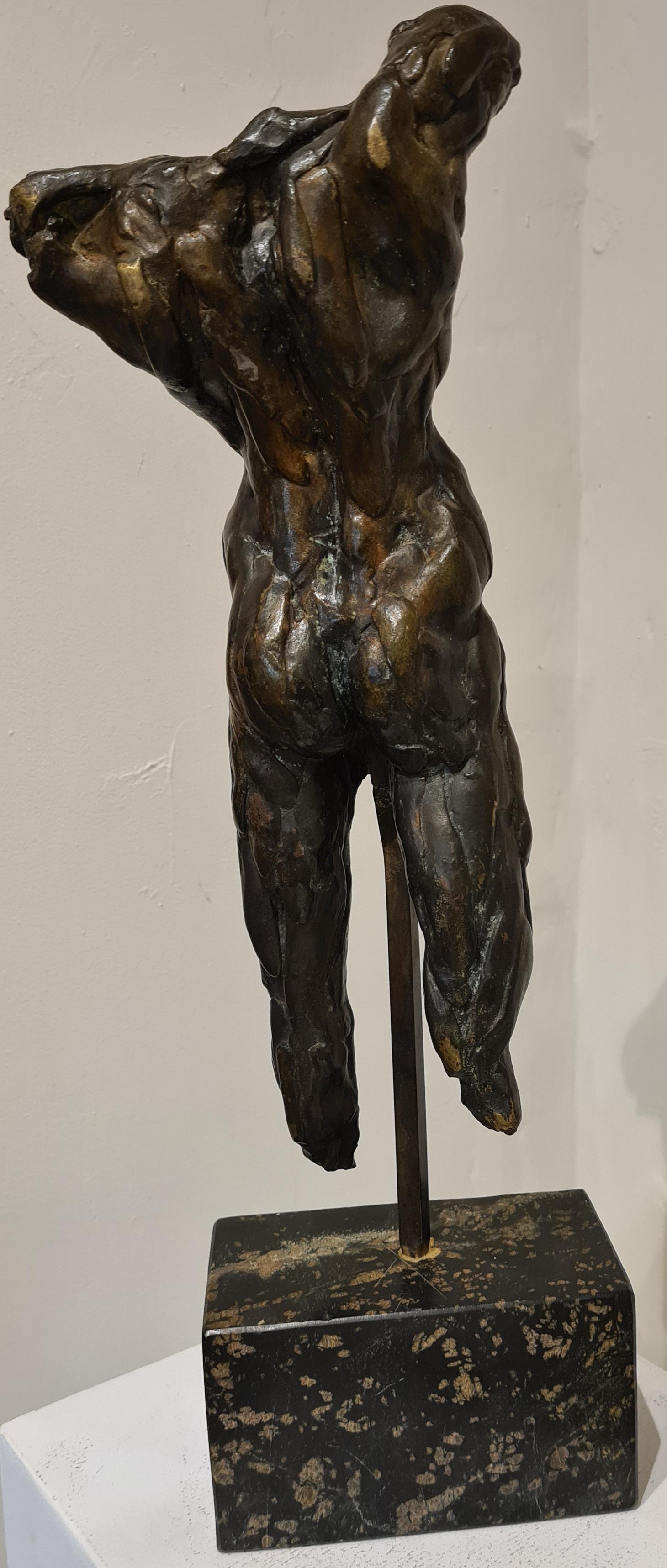 Nudefarbene männliche Acephale-Skulptur aus Bronze aus der Mitte des Jahrhunderts (Moderne), Sculpture, von Frantisek Mertl dit 'Franta'