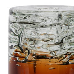 Frantisek Vizner per Skrdlovice Vaso in vetro artistico ceco alla cannella, circa 1960