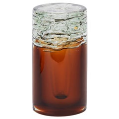 Frantisek Vizner per Skrdlovice Vaso in vetro artistico ceco alla cannella, circa 1960