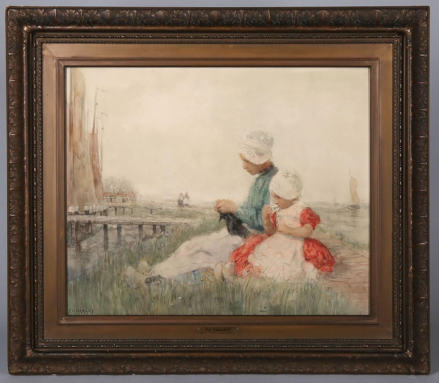 Tranquility - Painting by Frantz Charlet