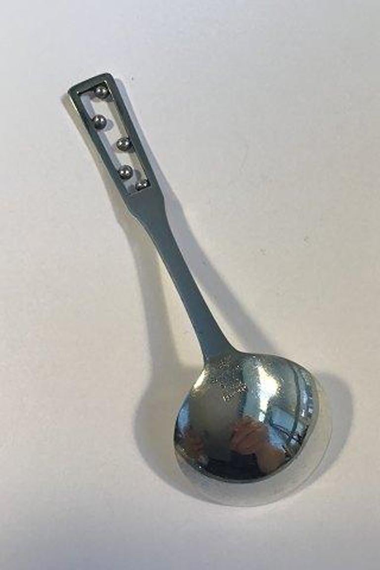Frantz Hingelberg, Aarhus Sterling Silver Jam Spoon In Good Condition For Sale In Copenhagen, DK
