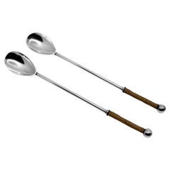 Cucharas mezcladoras Frantz Hingelberg de plata de ley