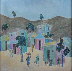 Haitian Village Figurative Landscape