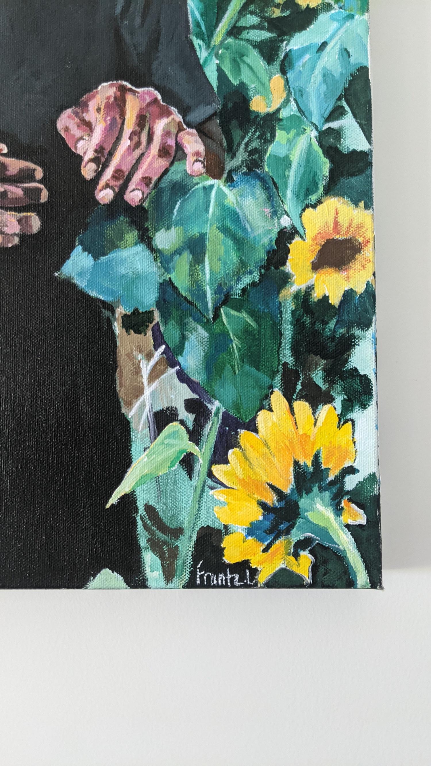 sunflower field painting