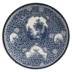Franz Anton Mehlem Blue and White Plate 1890s