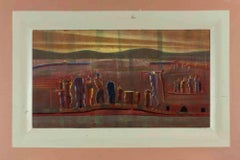 Fantastic Landscape - Oil Paint by Franz Bayer - 1975