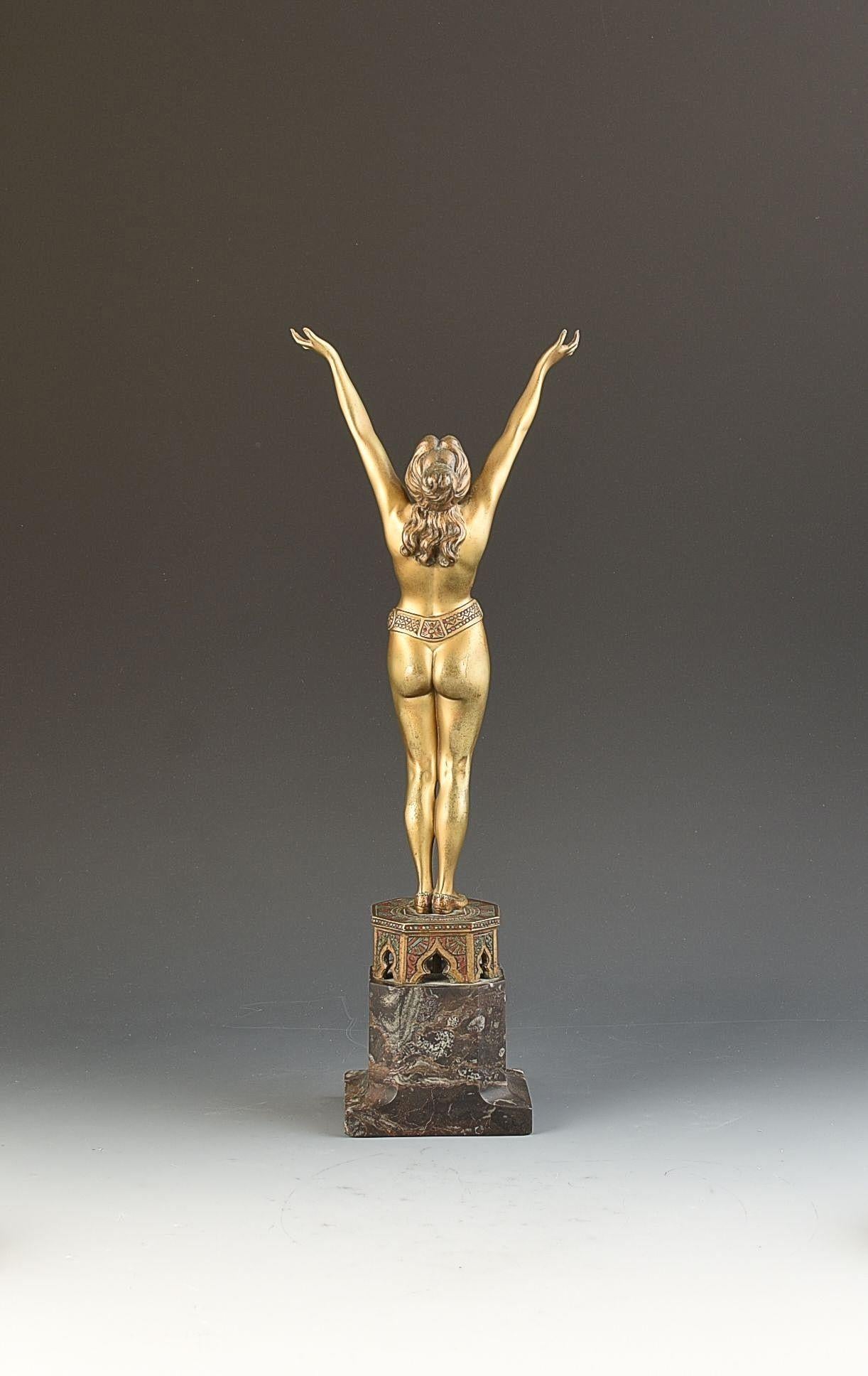 Art Déco Franz Bergman ART DECO SCULTURA IN BRONZO C.1925 in vendita