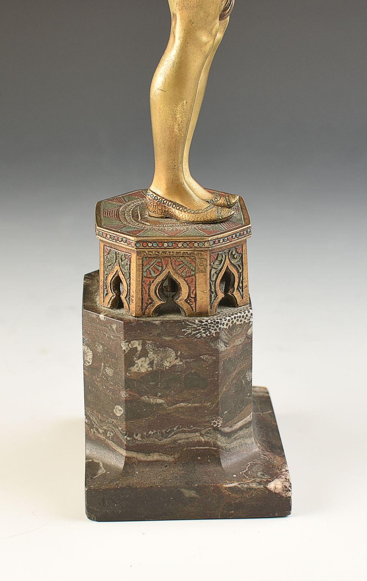 Calco Franz Bergman ART DECO SCULTURA IN BRONZO C.1925 in vendita