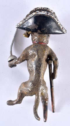 Franz Bergman (Austrian, 1861-1936) Cold Painted Bronze Pirate Pug Sculpture