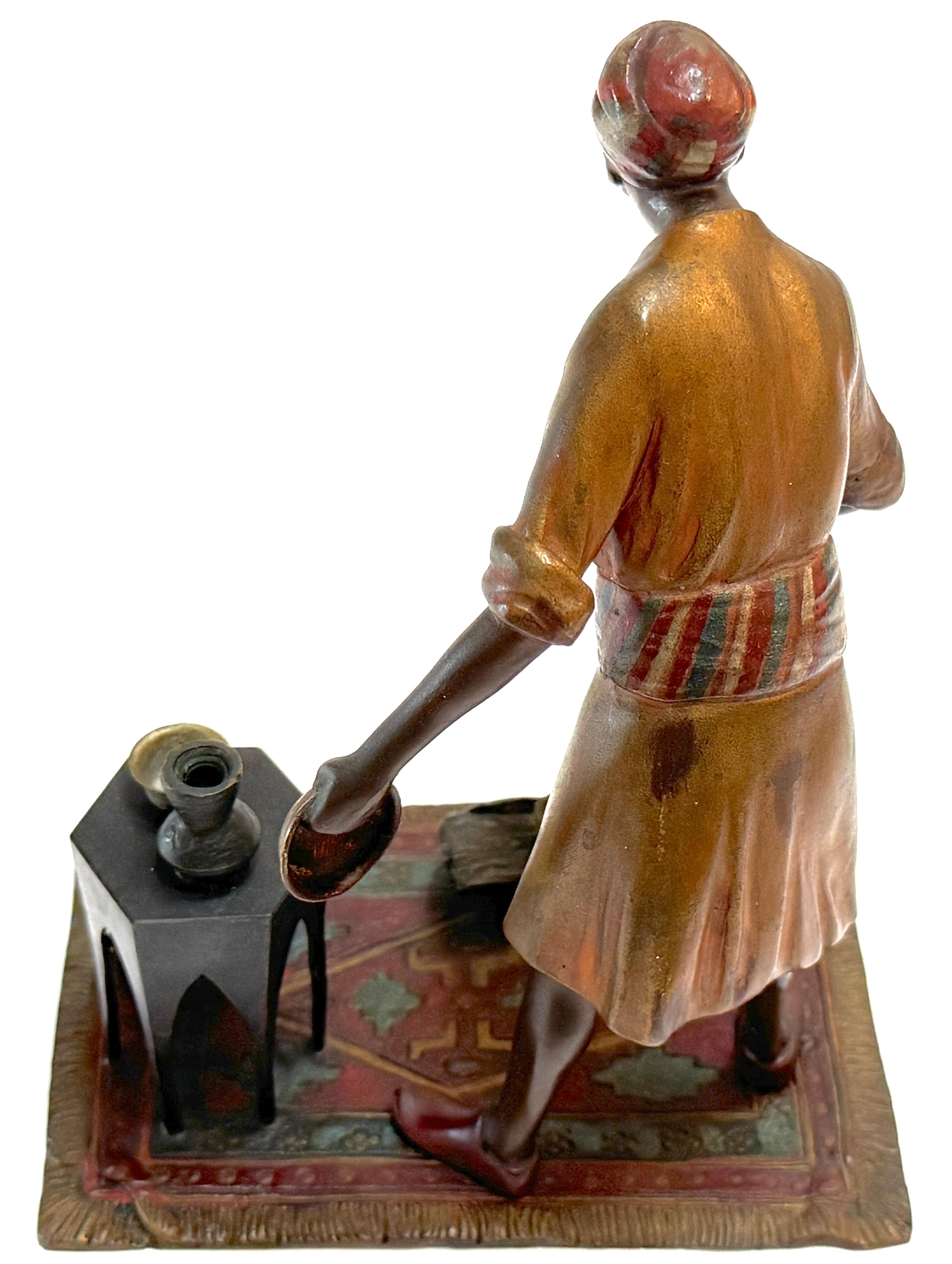 Franz Bergman Austrian Cold Painted Bronze Orientalist Merchant 2