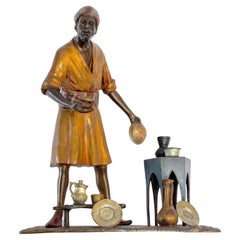 Franz Bergman Austrian Cold Painted Bronze Orientalist Merchant