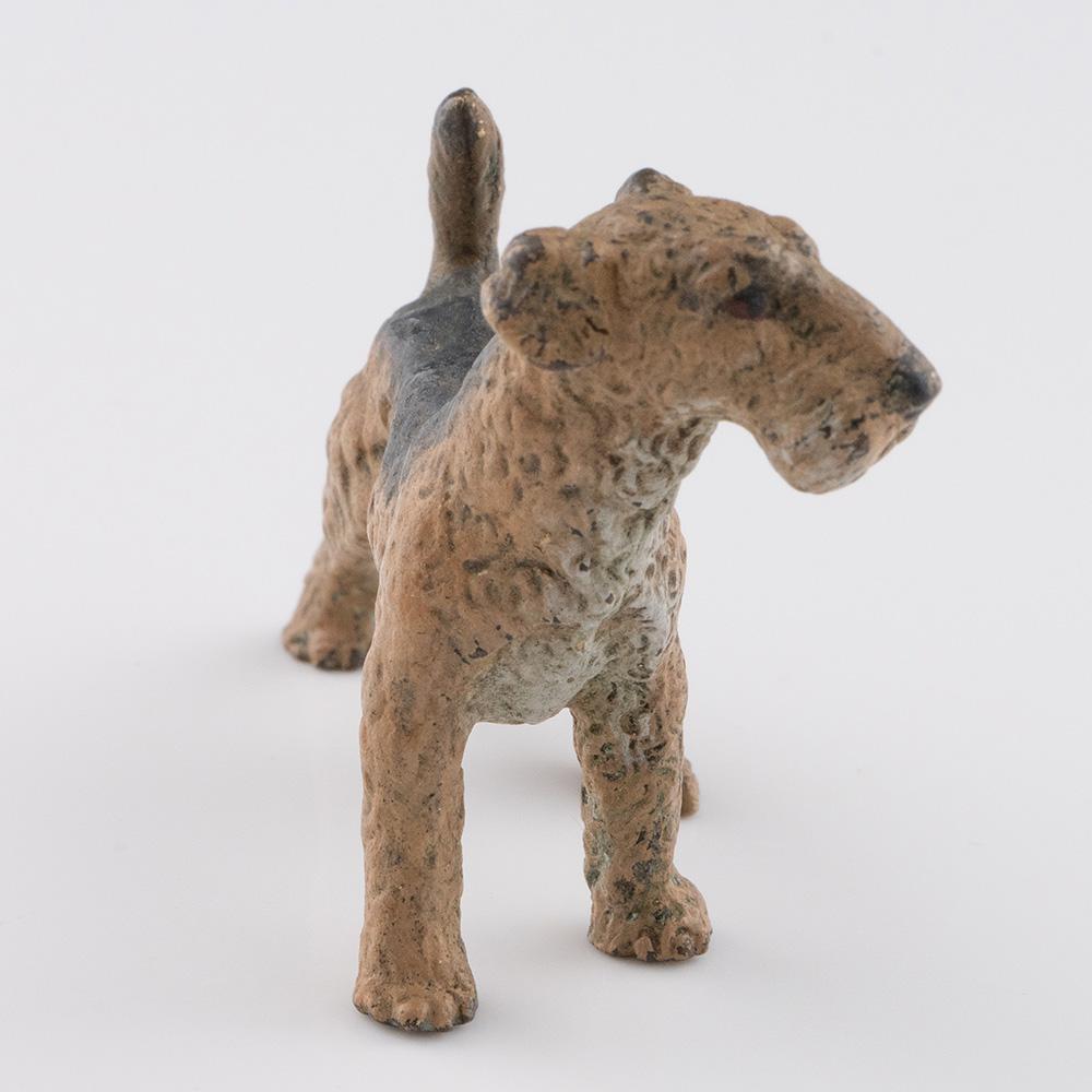 Art Déco Franz Bergman bronzo Airedale Terrier c1900 in vendita