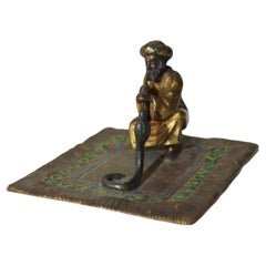 Franz Bergman Cold Painted Bronze Figure Of Snake Charmer Unsigned C1910