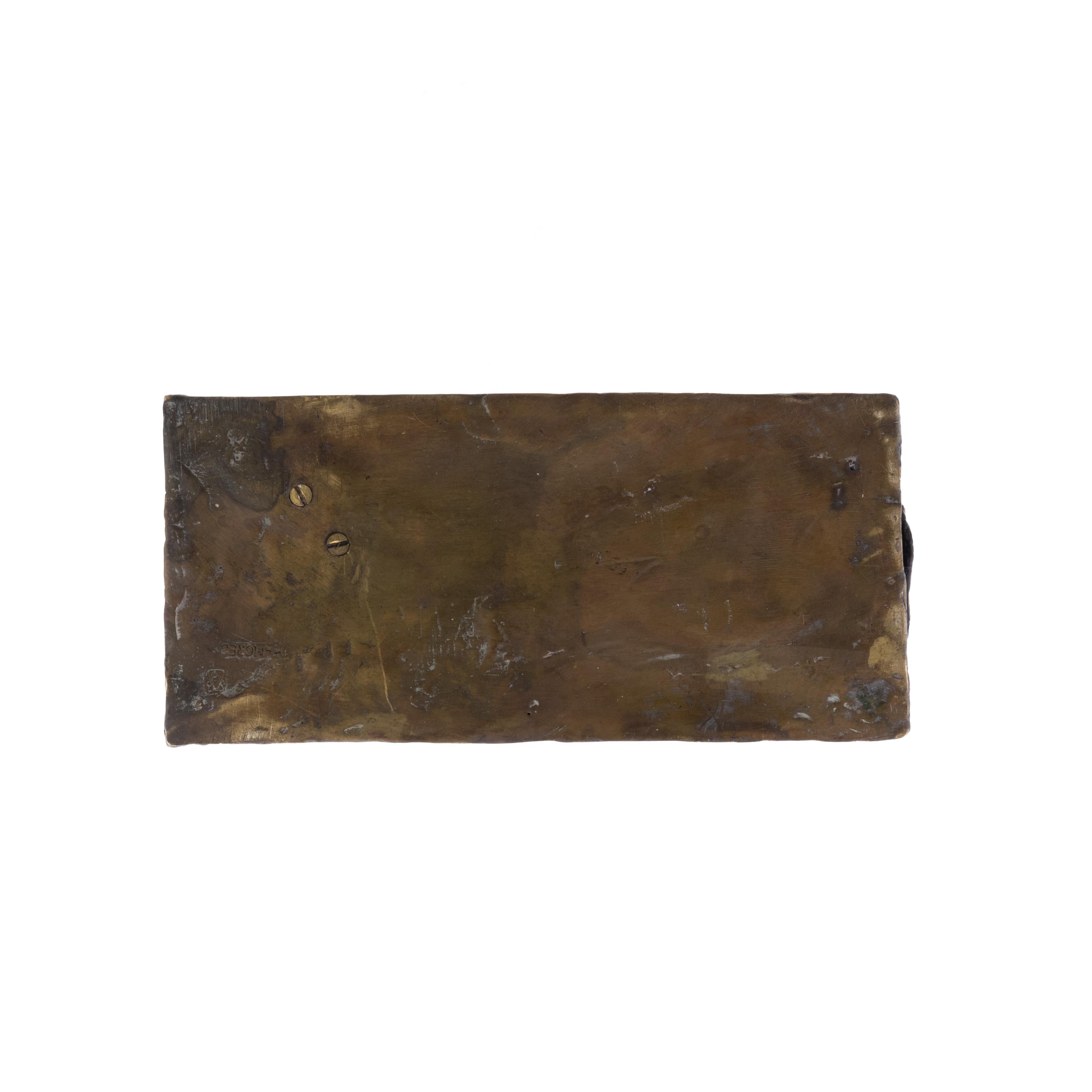 Franz Bergman Escultura vienesa de bronce pintada en frío Rey David y Betsabé 1905 siglo XX en venta