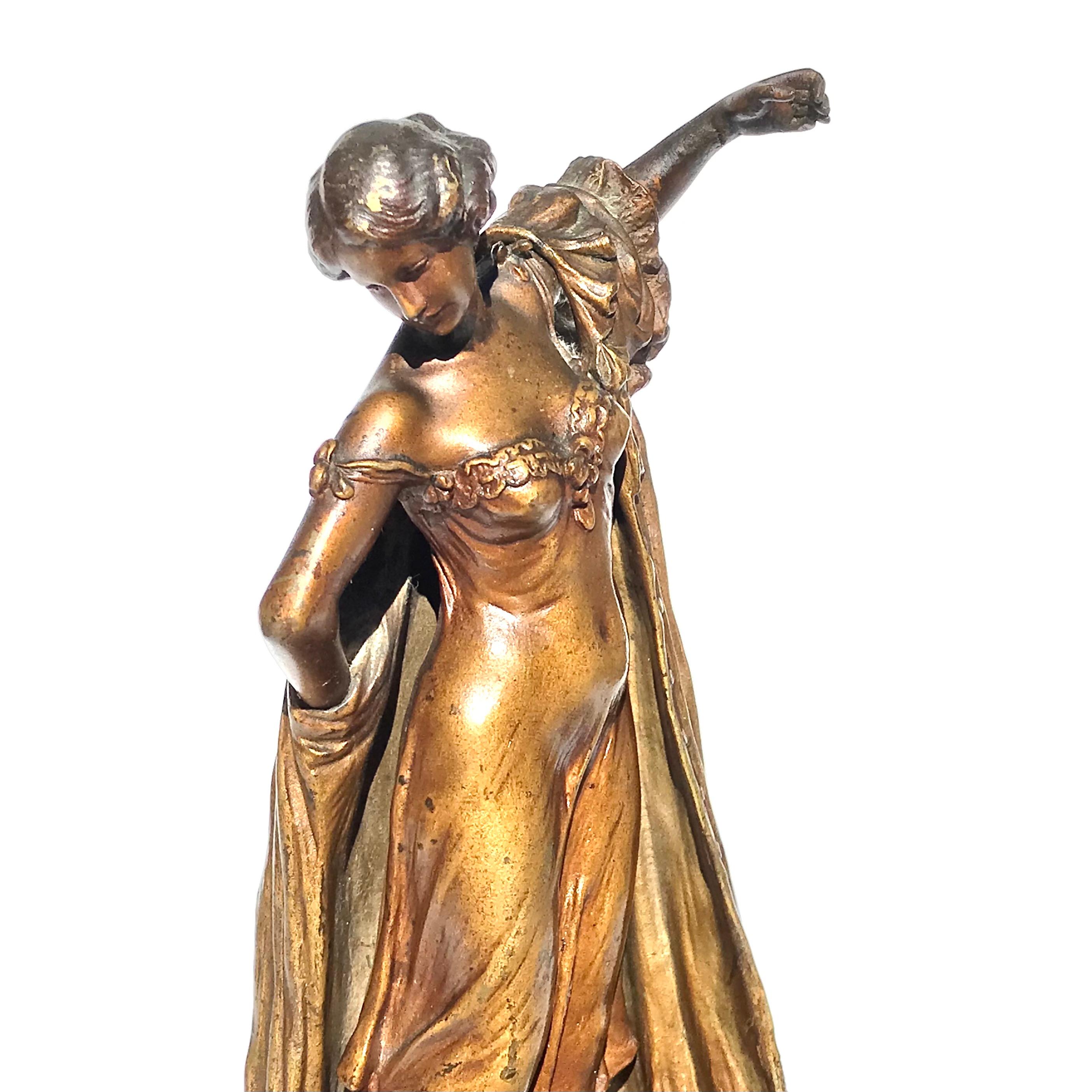 Tall Franz Bergman Erotic Bronze  In Good Condition In Dallas, TX