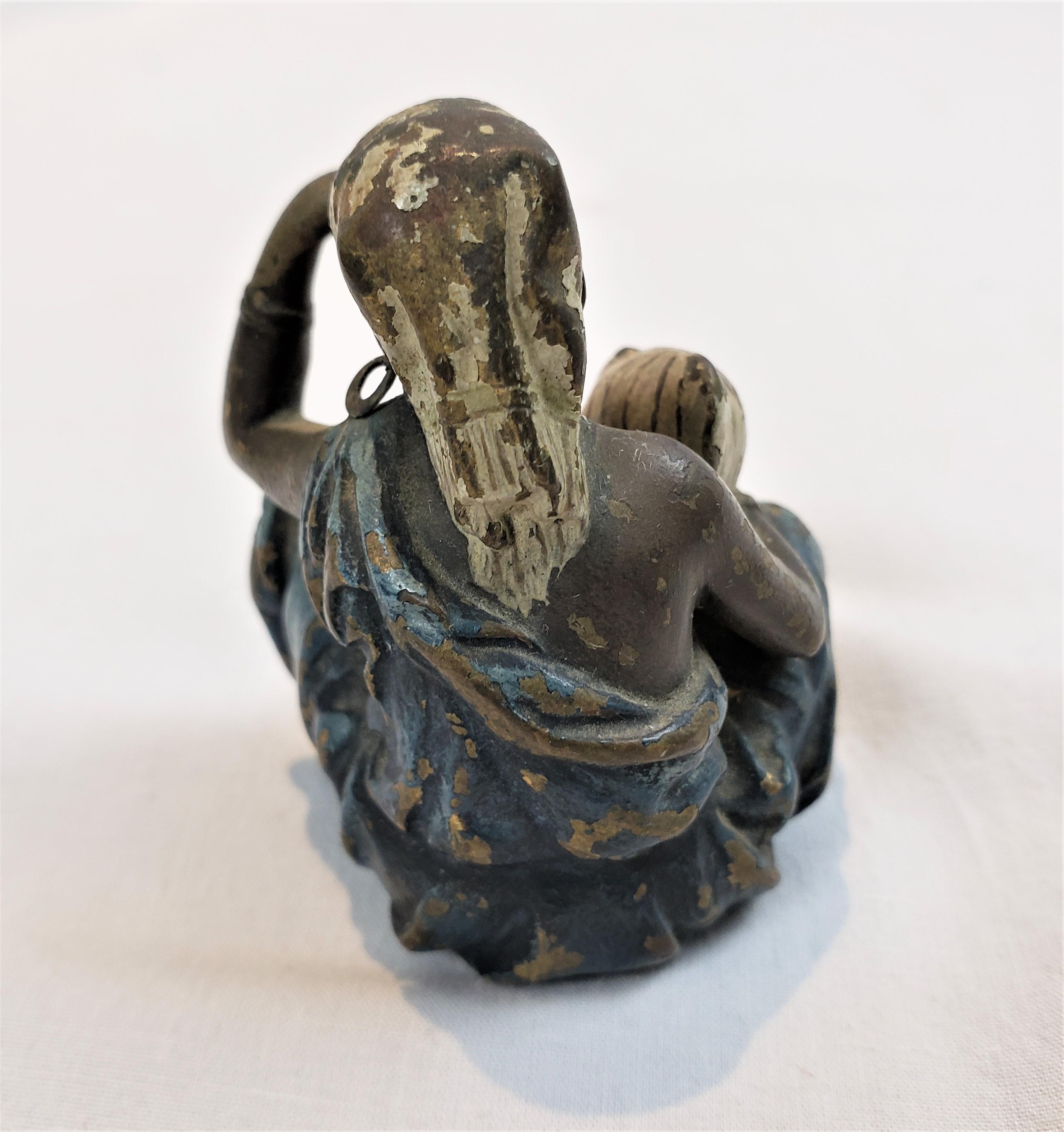 Sculpture en bronze ancienne signée Franz Bergman représentant une mère et son enfant arabes assises Bon état - En vente à Hamilton, Ontario