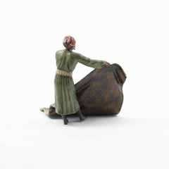 Franz Bergman Vienna Bronze Sculpture, Orientalist Carpet Seller