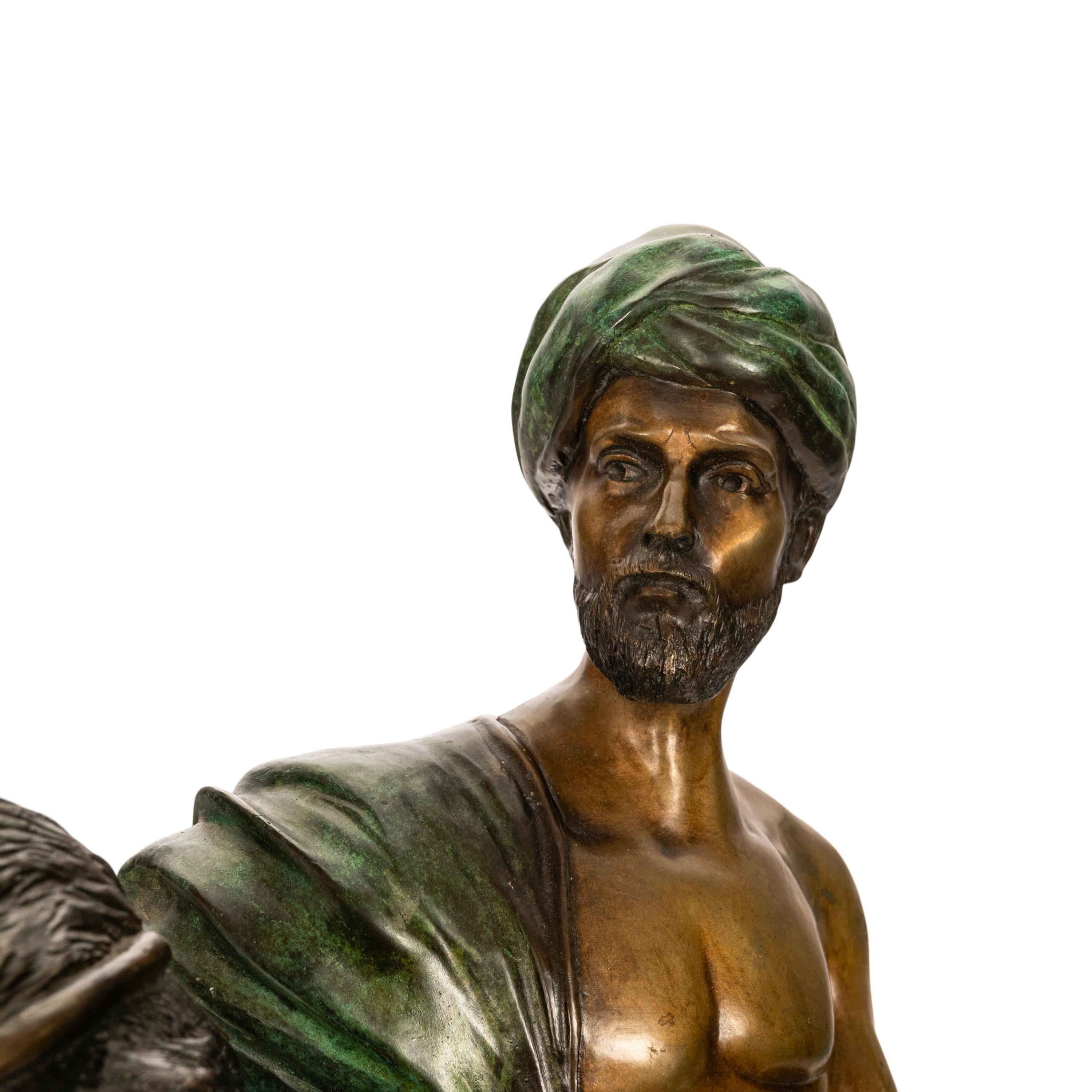 Franz Bergmann Orientalist Arab Slave Nude Group Cold Painted Bronze Signed 1910 For Sale 8