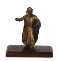 Antique Soldier, Orientalist Bronze Sculpture by Franz Bergmann