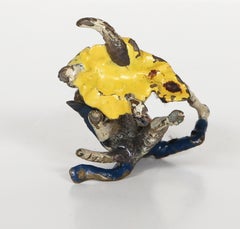 Two Cats Dancing, Orientalist Bronze Sculpture by Franz Bergmann