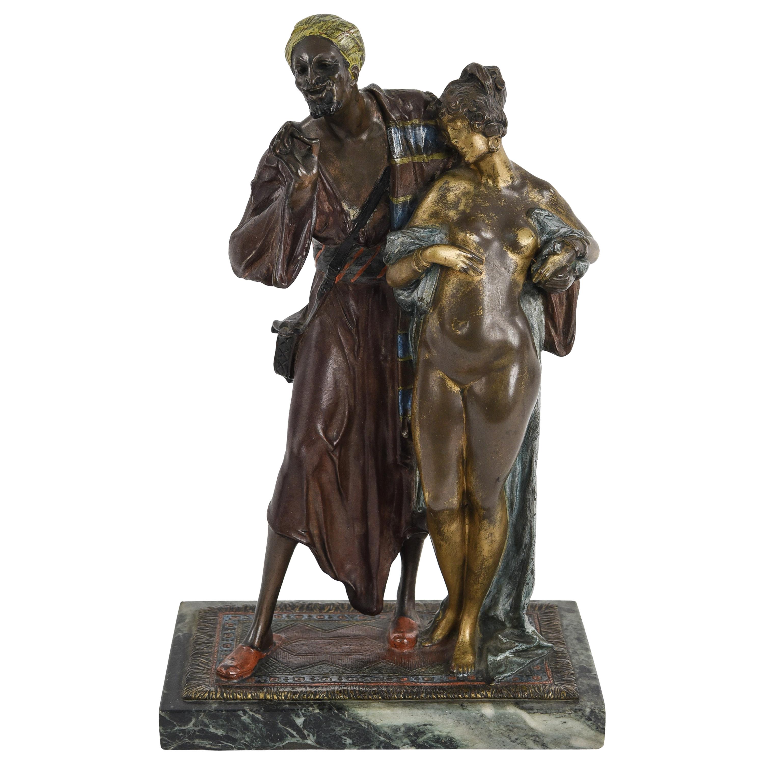 Franz Bergmann Vienna Bronze Orientalist Figurative Sculpture For Sale