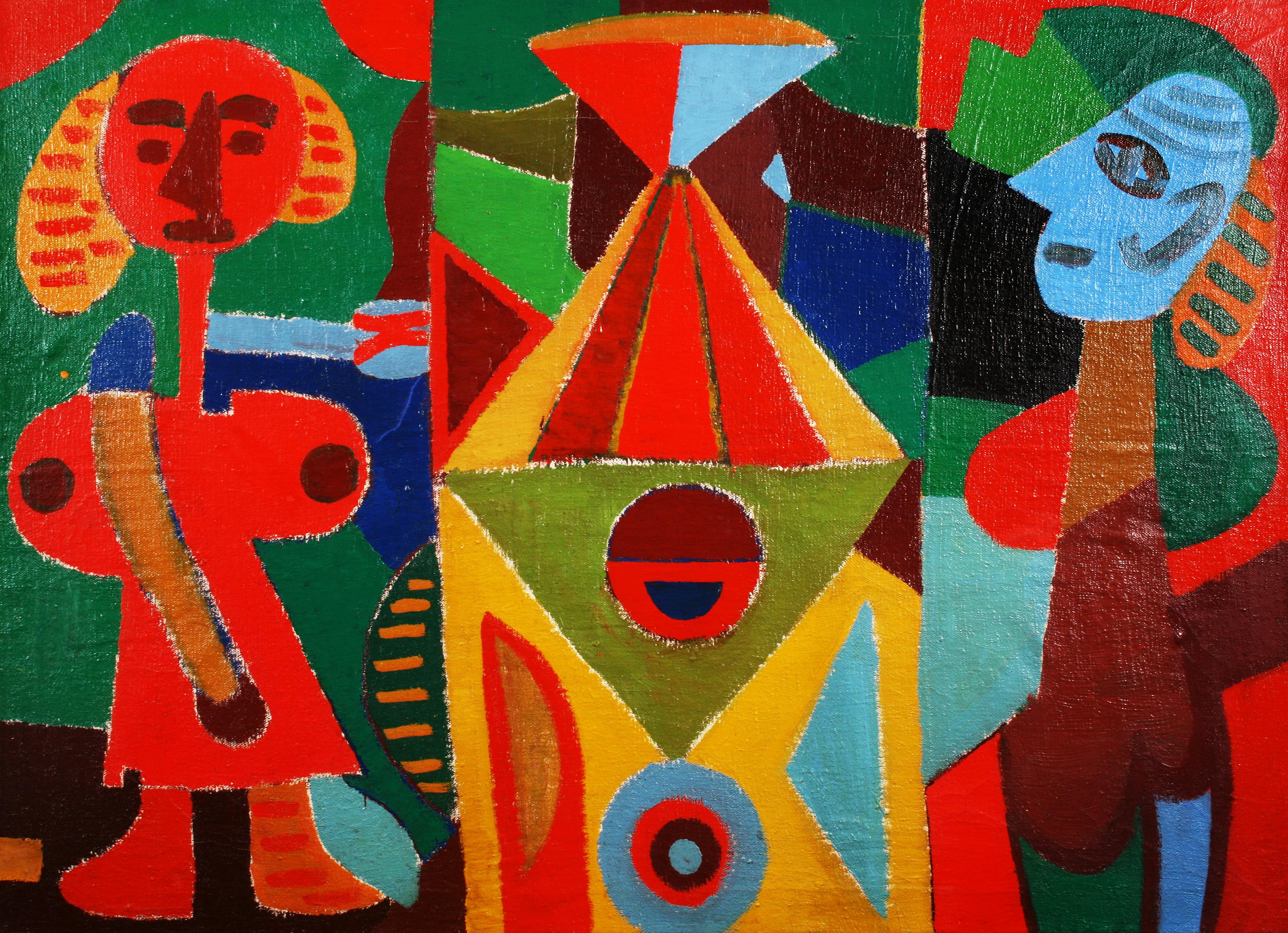 Abstract Painting di Franz Ecker - Uomo e donna