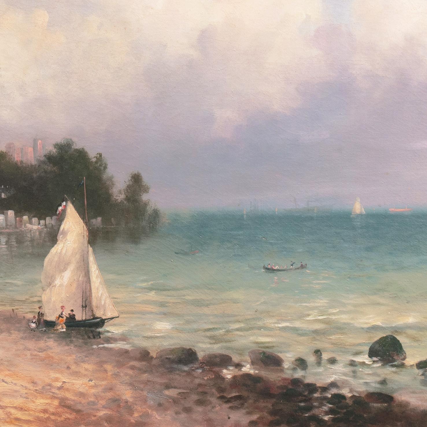 'Coastal Landscape', Berlin, Paris, Romantic Landscape, Riga, Benezit, Sailing For Sale 6