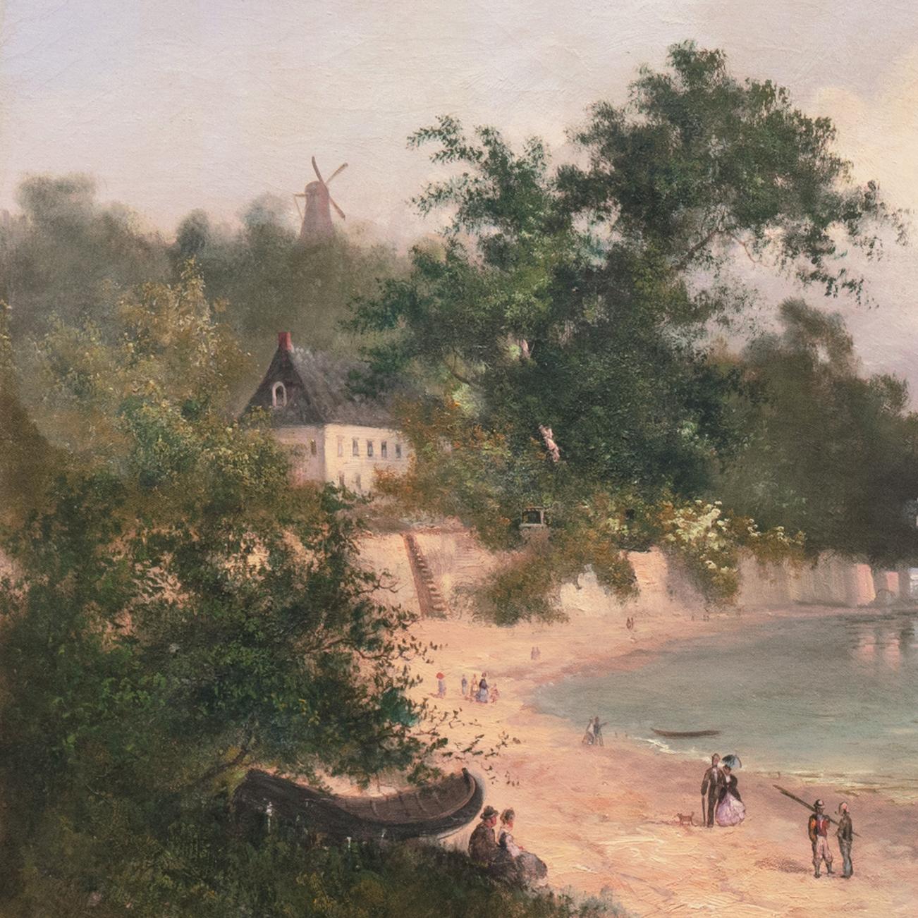 'Continental Coastal View', Berlin, Paris, Riga State Museum, Romantic Landscape For Sale 1