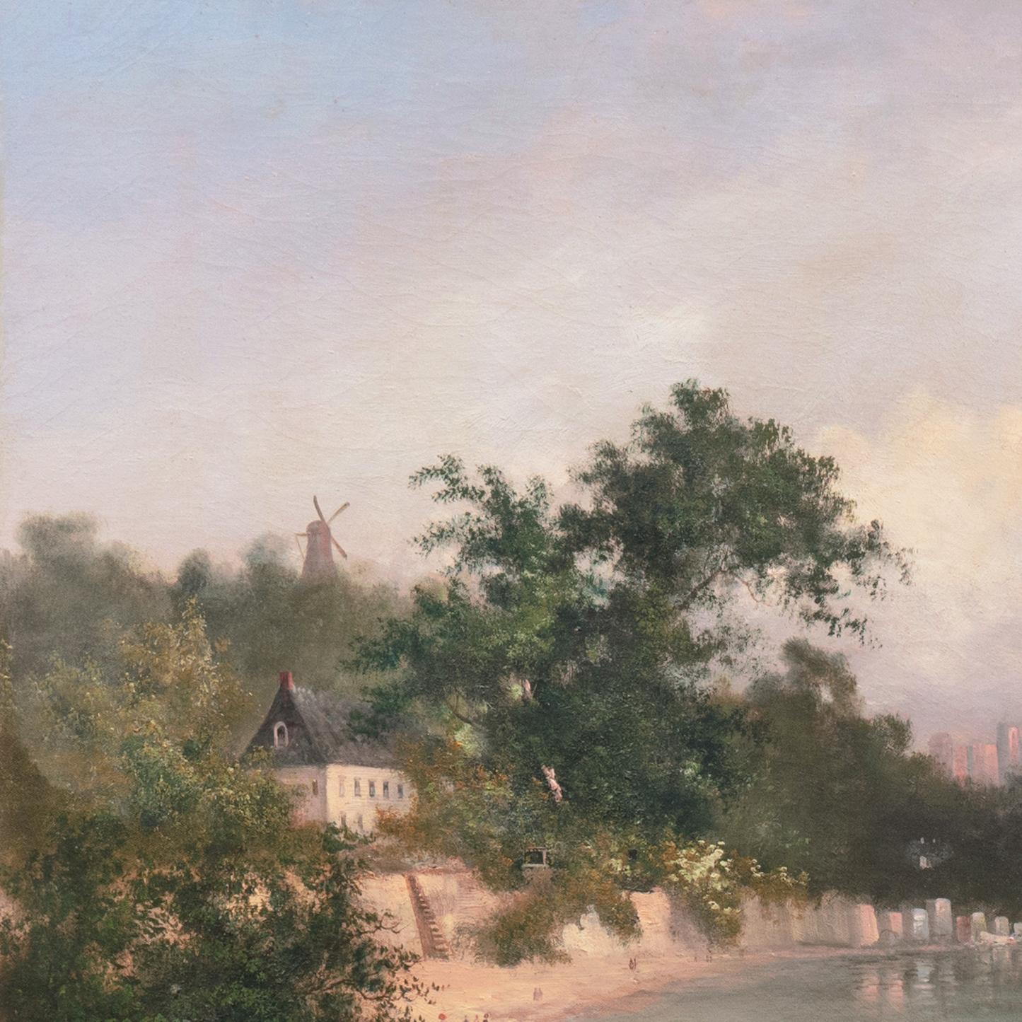 'Continental Coastal View', Berlin, Paris, Riga State Museum, Romantic Landscape For Sale 2