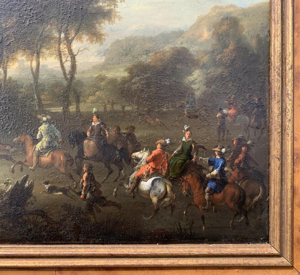 Franz Ferg de Paula(Austria)- Early 18th century landscape painting - Hunt scene 1
