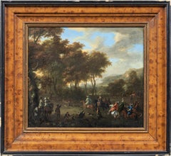 Franz Ferg de Paula(Austria)- Early 18th century landscape painting - Hunt scene