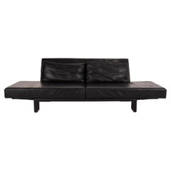Franz Fertig Scene Leather Sofa Black Reclining Function