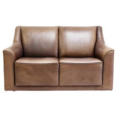 Franz Fertig Vintage Sofa Leather Antique Couch English Real Leather