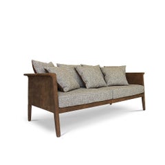 Contemporary Modern Franz Sofa in Leder & Brown Fabric von Collector Studio